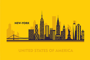 New York city silhouette