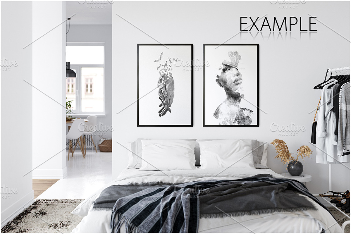 Frames & Walls Scandinavian Bundle-4, a Household Mockup by Yuri-U (Photo 16 of 38)