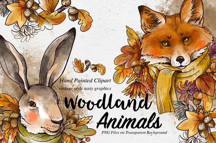 Fall animals clipart