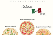 Rustic Italian Pizza Recipe Set, a Food Illustration by Sunshine Art (Thumbnail 4 of 10)