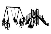 50 Kids Playground Silhouette Bundle, an Illustration by Gfx_Store (Thumbnail 5 of 51)