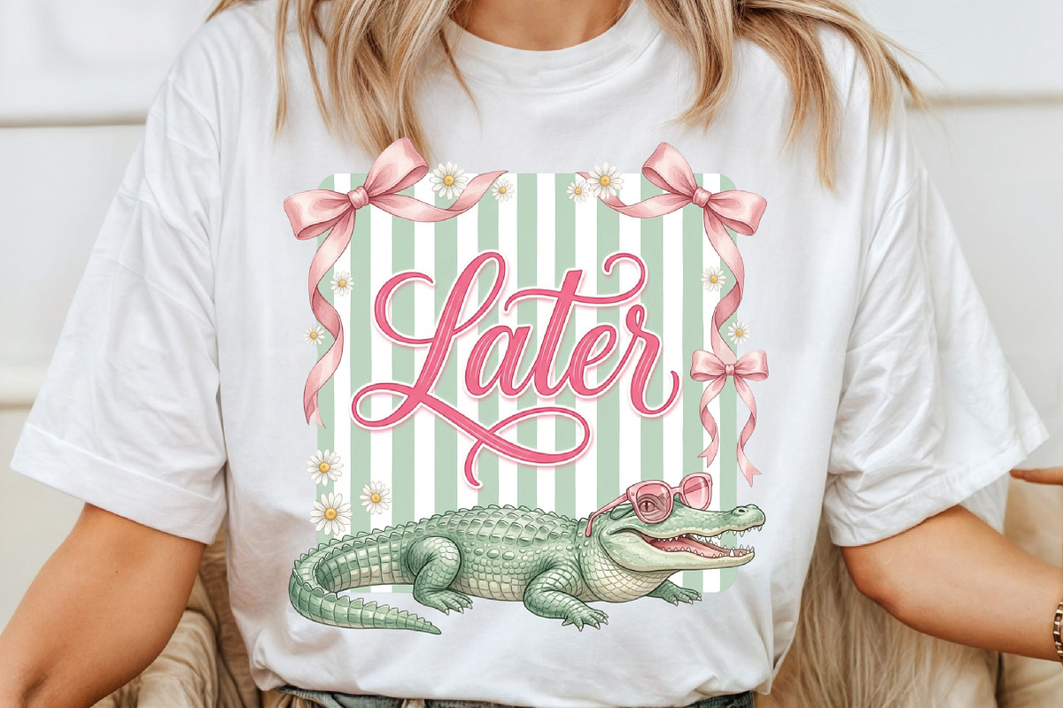 Later Gator Coquette Preppy Striped, a Work Illustration by Sublimation Artist (Photo 4 of 9)