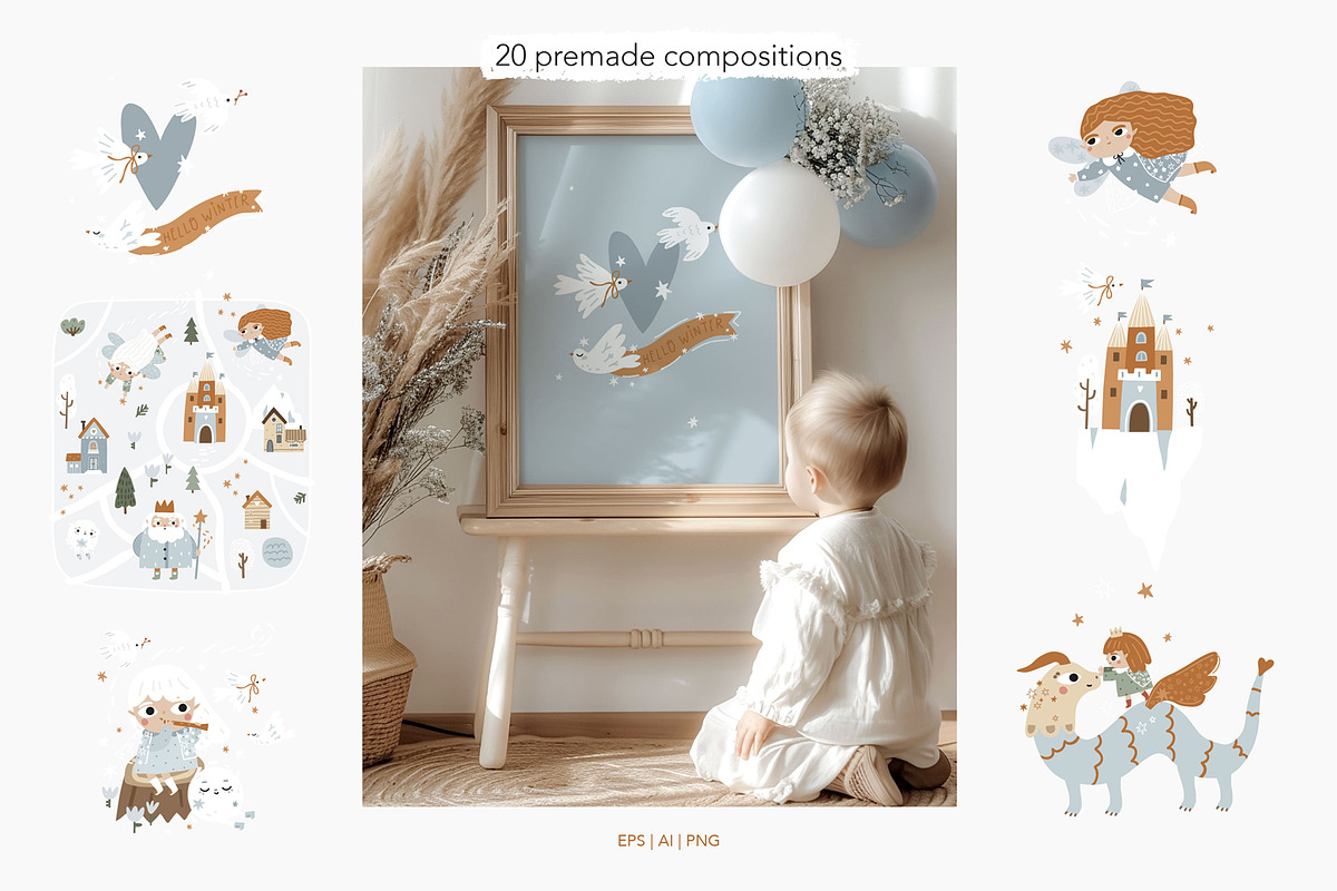 Winter fairy tale - kids collection, a Seasonal Illustration by avdnadi (Photo 7 of 13)