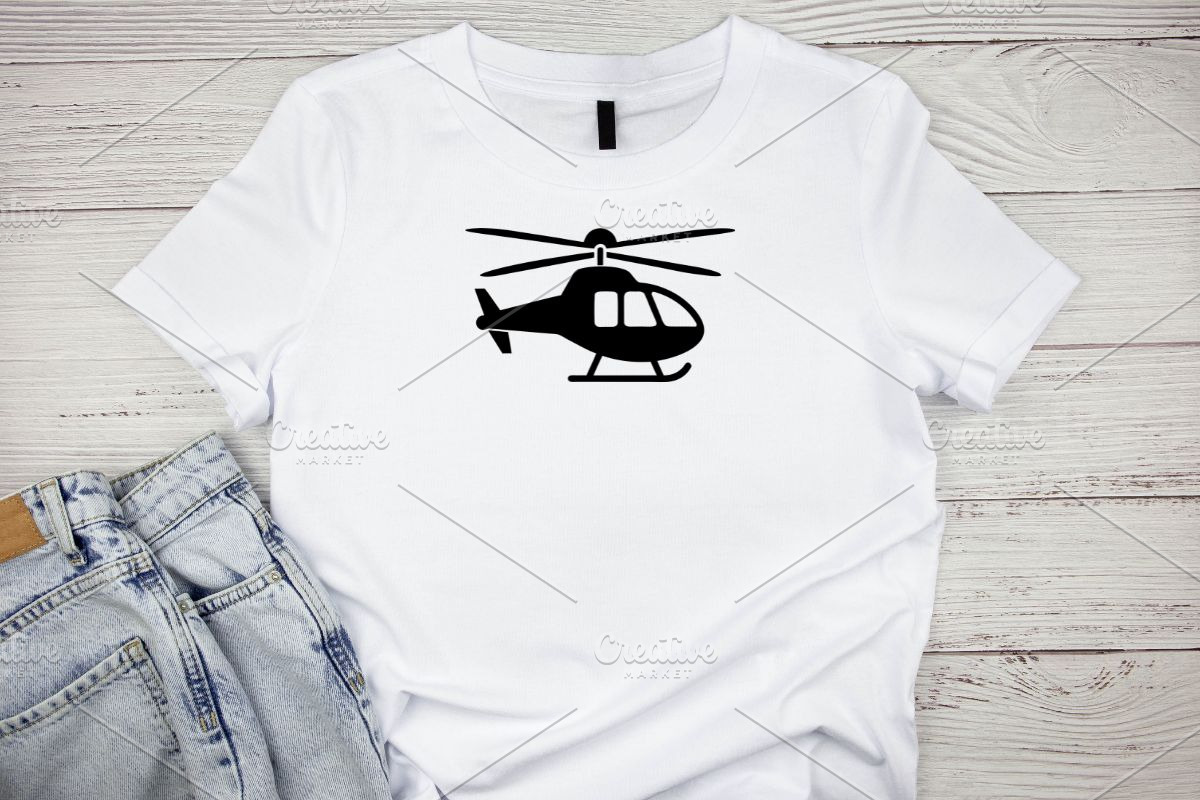 Helicopter Silhouette SVG, a Transportation Illustration by newminddesign (Photo 2 of 10)