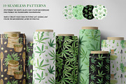 Cannabis watercolor set, an Illustration by svetodesign (Thumbnail 7 of 8)