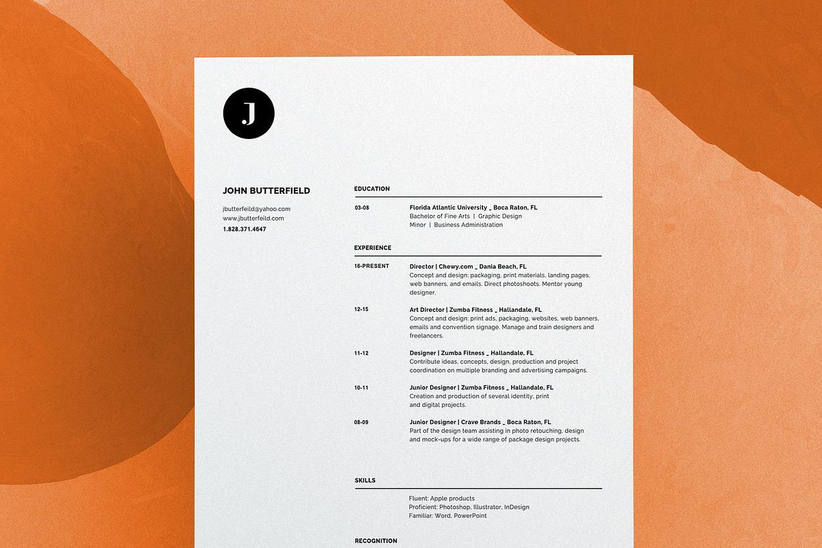 Glyph | Minimal | Free Logo | Clean, a Resume Template by Resumodo (Photo 1 of 8)