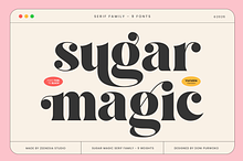 Sugar Magic Serif - 9 Font Family