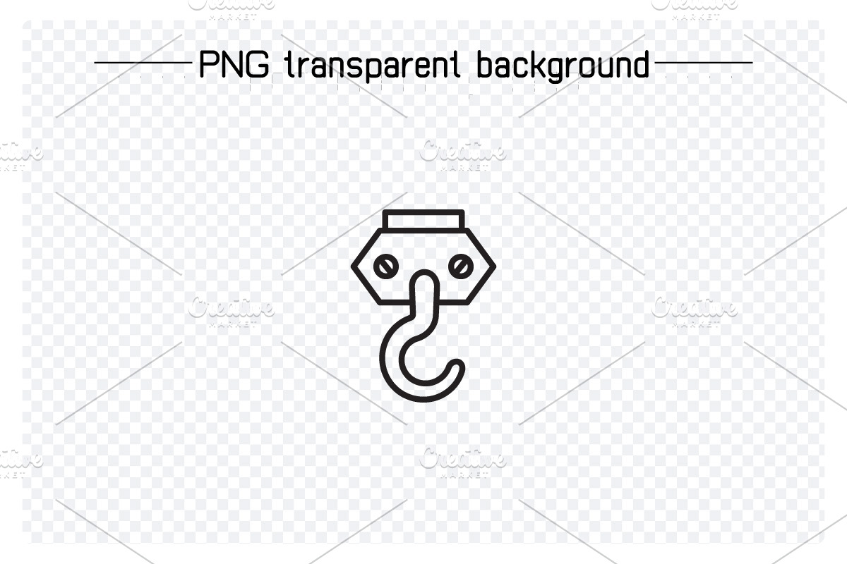 Industrial Crane Hook Line Icons, an Outline Icon by Designfour (Photo 5 of 7)