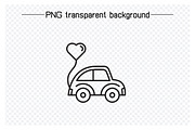 Wedding and Valentine Line Icons Set, an Outline Icon by Designfour (Thumbnail 6 of 8)