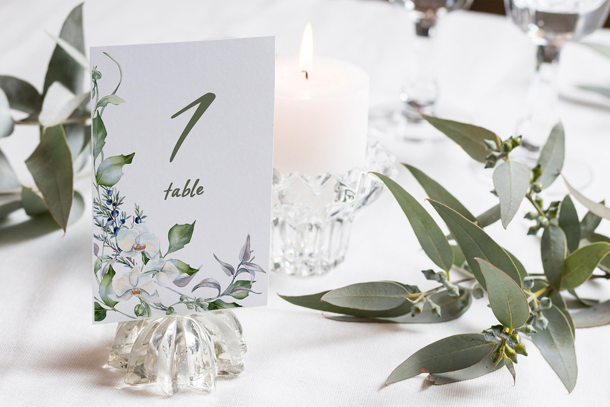 White flowers greenery watercolor, an Illustration by Kate Lanbina (Photo 6 of 16)