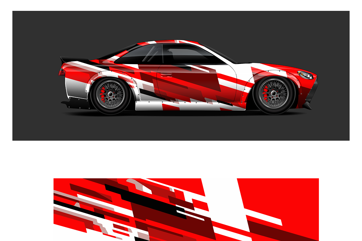 Dynamic Racing Car Graphics, a Sport Illustration by CarWrap design (Photo 2 of 4)