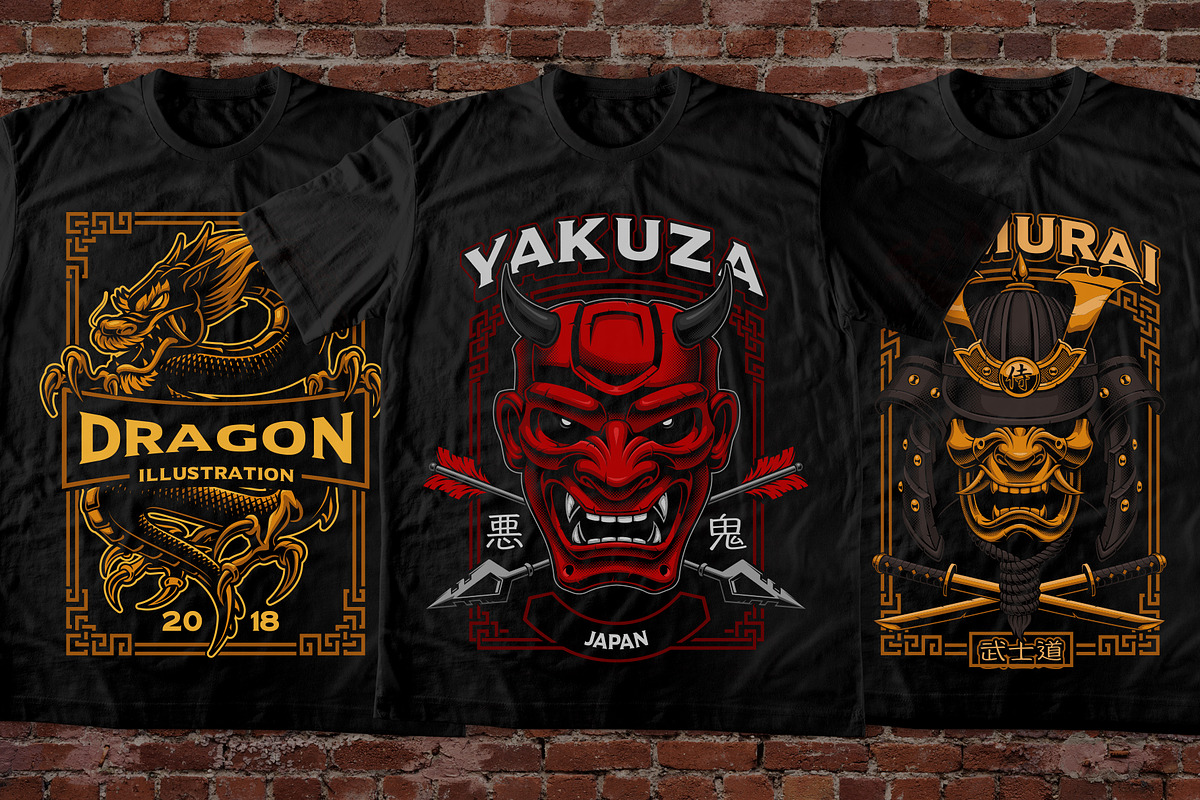 100 T-shirt Designs Bundle, an Illustration by Harry Kasyanov (Photo 6 of 37)