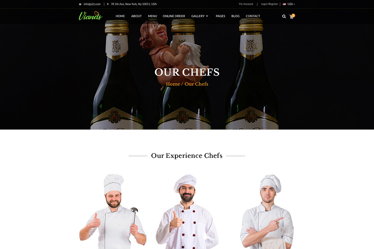 Viands Restaurant PSD Template, a Landing Page Template by Andit themes (Photo 11 of 20)