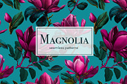 Magnolia pattren design, a Decorative Illustration by Irena Matiash shop (Thumbnail 1 of 6)