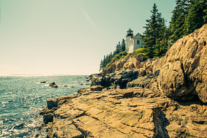 Maine lighthouse containing acadia, national park, and atlantic ocean