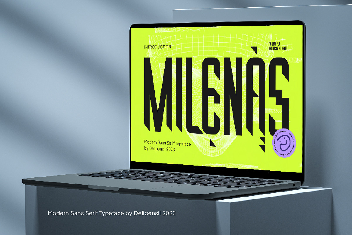 MILENAS - Modern Sans Serif, a Sans Serif Font by delipensil (Photo 2 of 8)