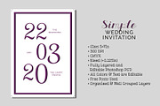 Simple Wedding Invitation, an Invitation Template by Cyrah's Collection (Thumbnail 1 of 4)