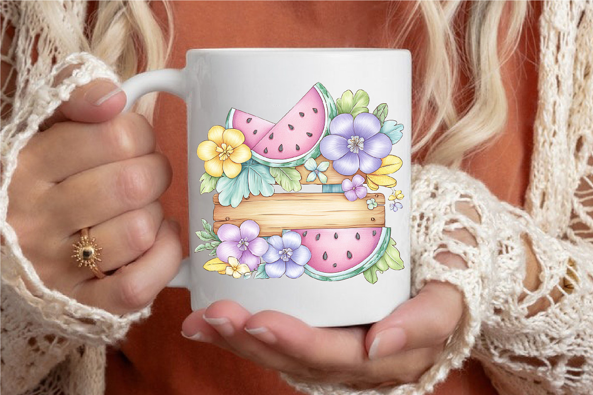 Whimsical Summer Wooden Sing Clipart, an Illustration by designcity5 (Photo 4 of 5)