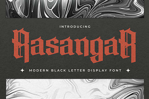 Rasangar - Modern Black Letter Displ