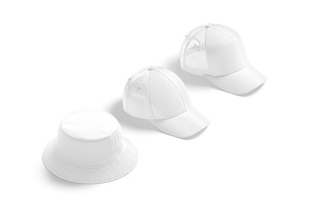 White Caps Set Truckdriver 3D Model, an Object 3D Model by rebrandy