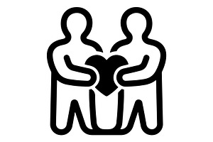 Couple Love Heart Silhouette