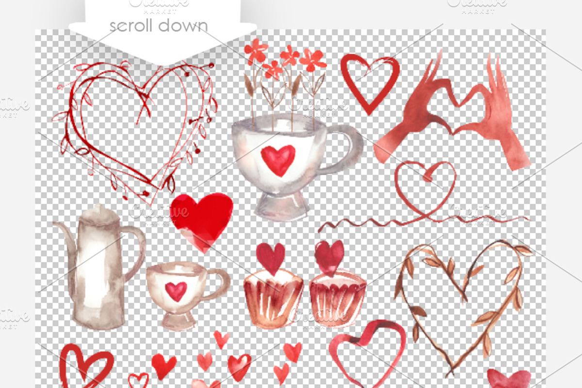 Valentines Day Bundle, a Decorative Illustration by Marina Grau (Photo 5 of 5)