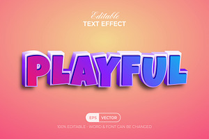 9 Pack Text Effect 3D Colorful Style