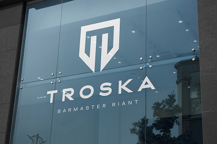 Sticker Logo on Glass Window, a Merchandise Mockup by DesignNeutrons