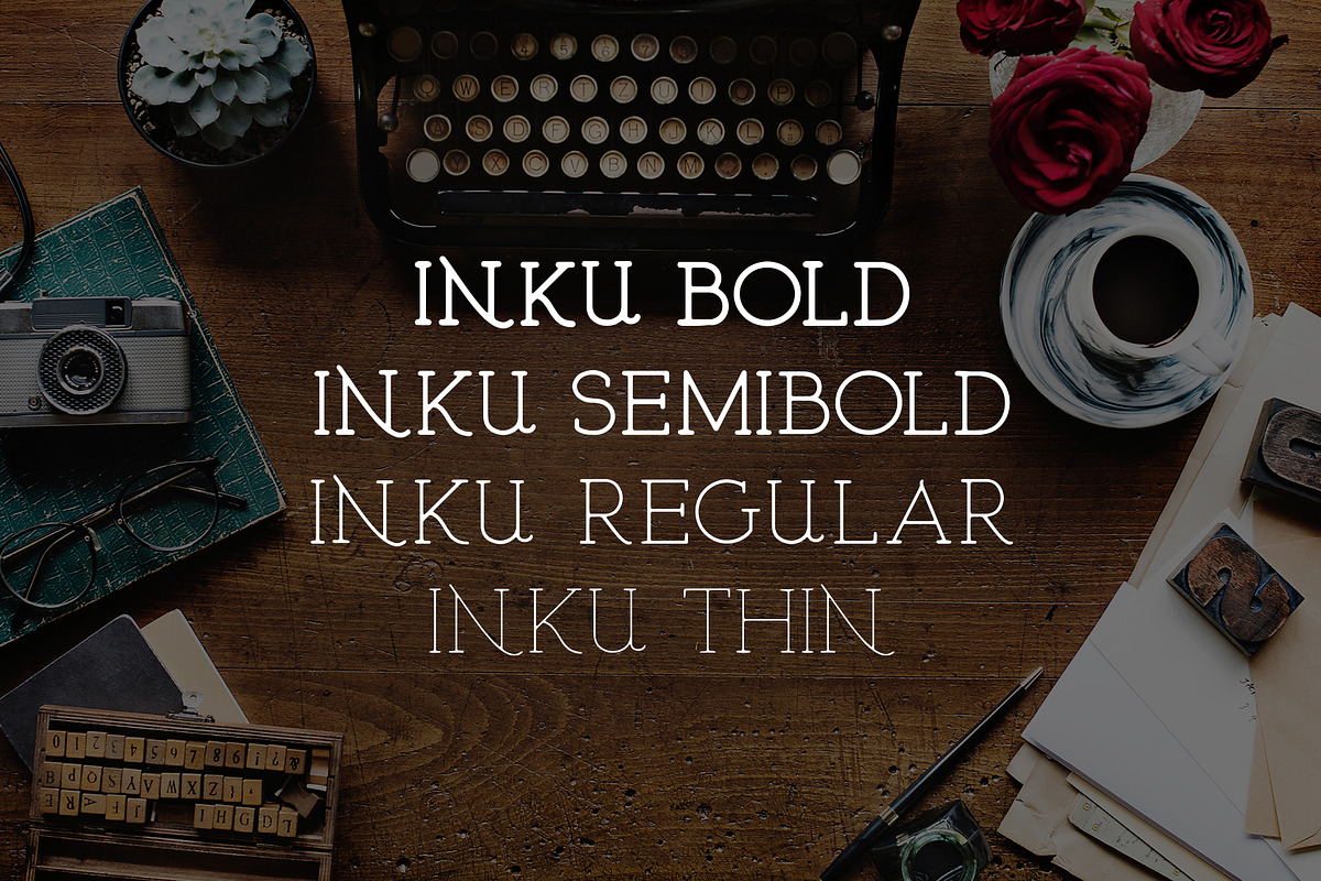 Inku font ( 4 font family) preview 2