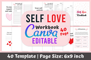 Self-love Workbook Canva Template