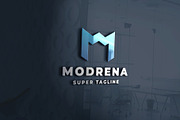 Modrena Geometric M Logo, a Branding & Logo Template by Design_Planet (Thumbnail 1 of 2)