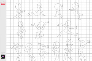 Procreate Children Body Guides Poses