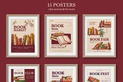 Book & Library Template Kit, a Poster Template by Bloom Art (Thumbnail 2 of 10)
