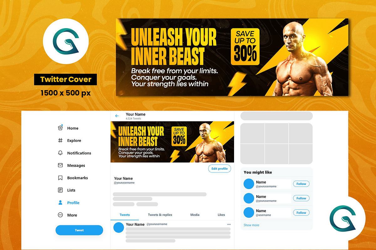 Gym Fitness Social Media Template preview 5