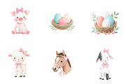 Watecolor Cute fram clipart, an Illustration by CreationArt (Thumbnail 4 of 6)
