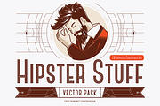 Hipster Stuff - Vector Pack, an Illustration by Revoltan Studios (Thumbnail 1 of 2)