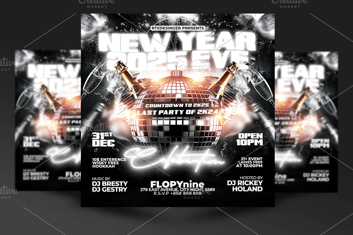 10 New Year Flyer Bundle, a Flyer Template by RTXdesinger99 (Photo 7 of 11)