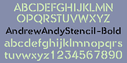 AndrewAndyStencil, a Sans Serif Font by Ingrimayne Type (Thumbnail 3 of 5)