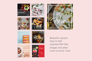 Cafe Themed Social Media Templates