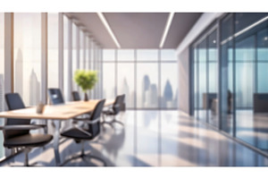 A blurred modern office interior, an Architecture Photo by Igor Tichonow