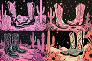 20 Desert Cowgirl Boot Illustrations, an Object Illustration by HipFonts (Thumbnail 3 of 6)