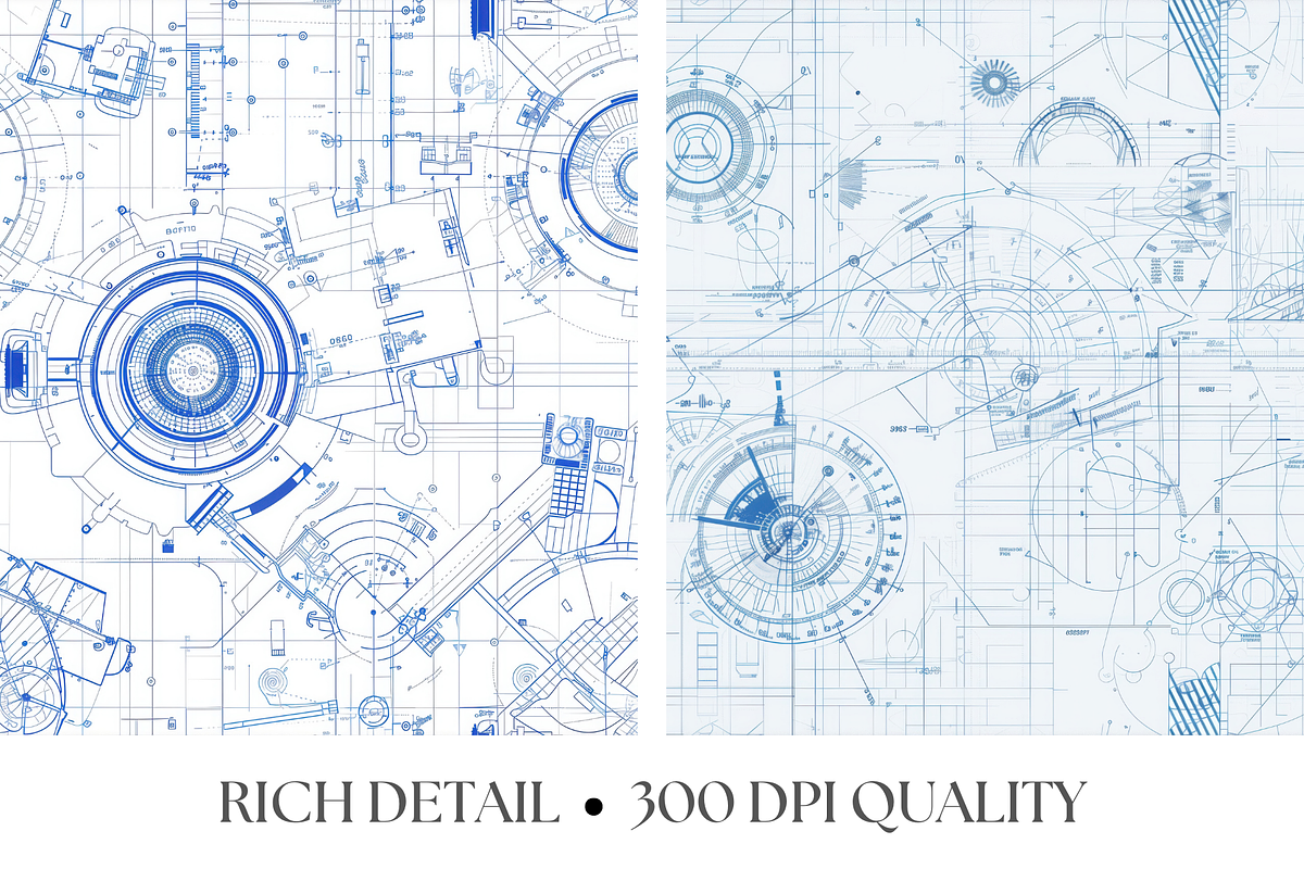 Technical Blueprint Patterns, a Pattern Graphic by Artful Assets Boutique (Photo 3 of 4)