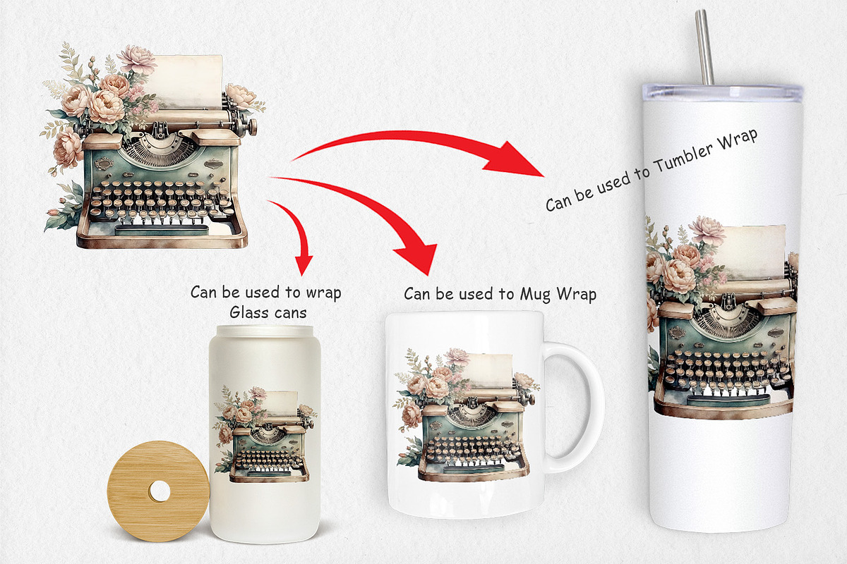 Typewriter Clipart, a Graphic by Artnoy (Photo 4 of 5)