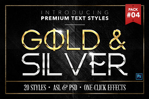 Gold & Silver 4 - 20 Text Styles