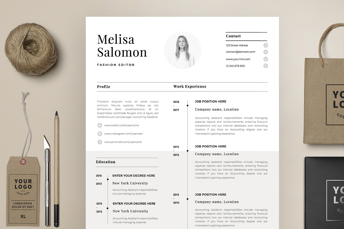 Resume Template 1, 2 page | Paris, a Resume Template by Resume Angels (Photo 3 of 11)