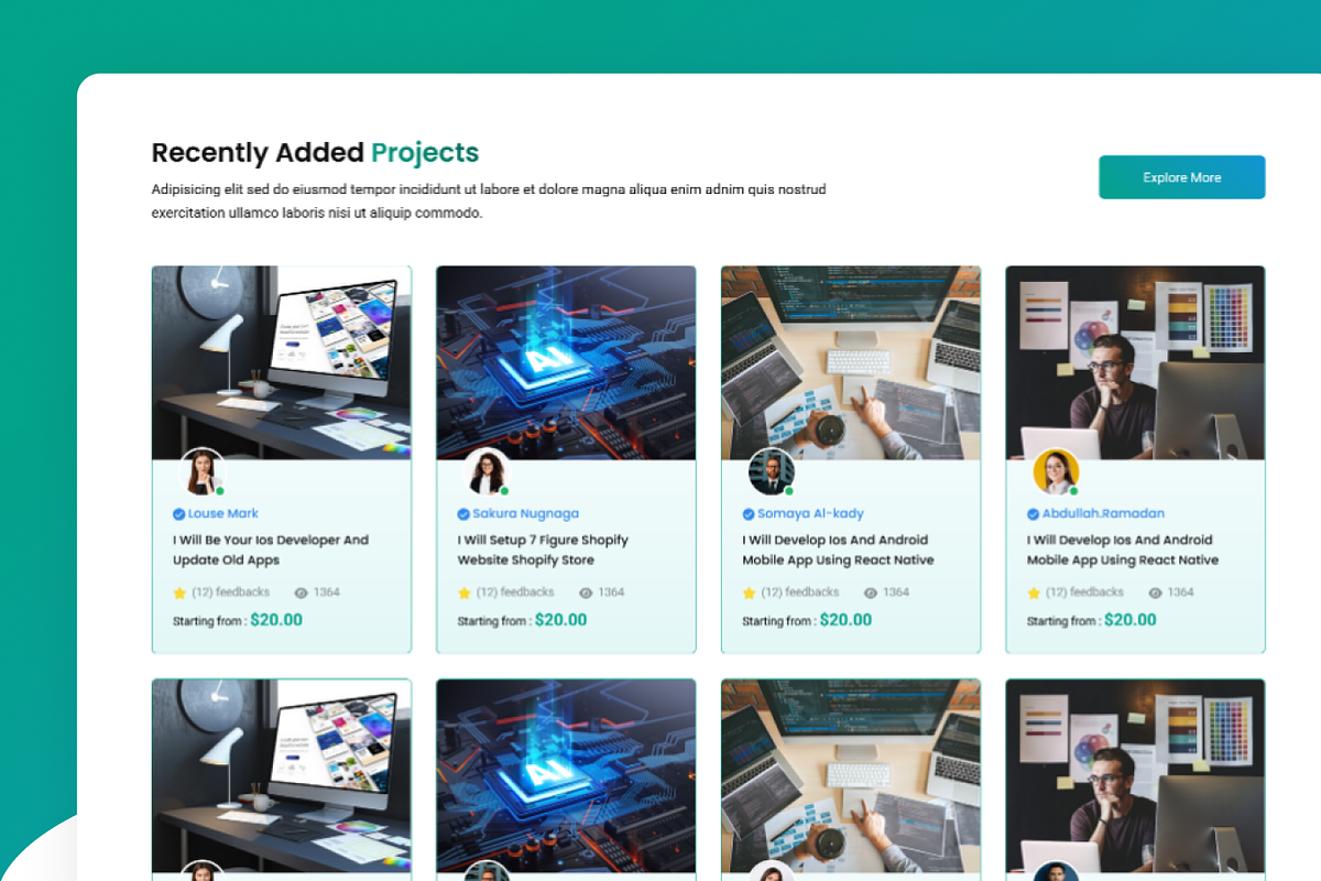 Novalance - Freelancer Marketplace, a HTML Template by Phenix Themes (Photo 9 of 13)