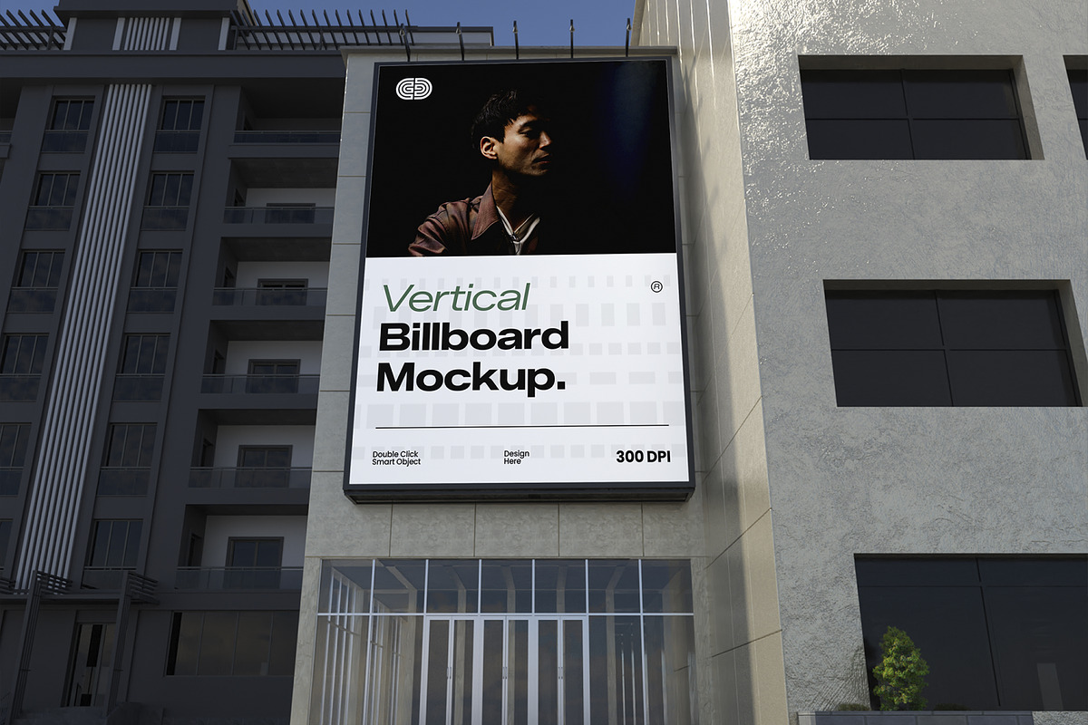 Billboard Vertical Mockup, an Advertising Mockup by Unerispace