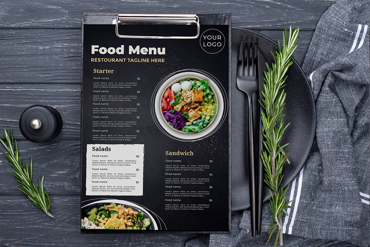 Restaurant Menu, a Flyer Template by imadeDesign (Photo 1 of 3)