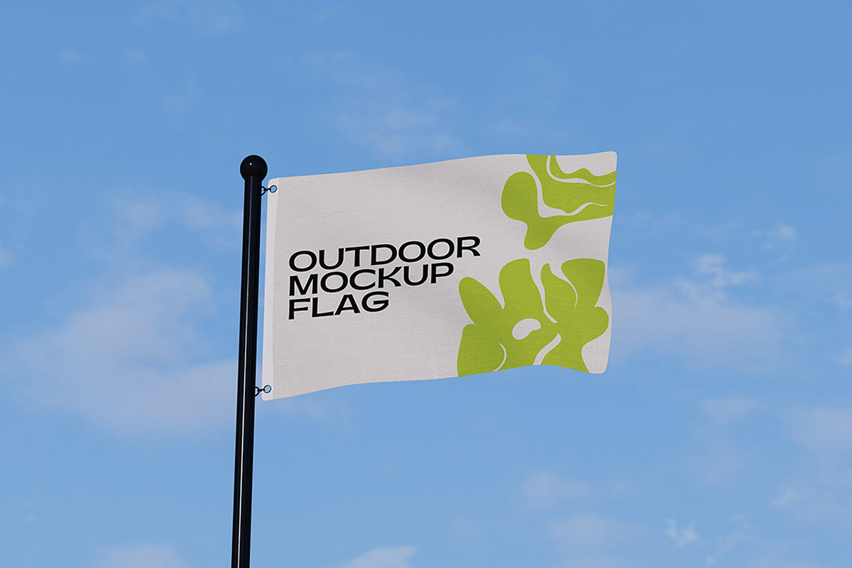 Flag Mockup, a Product Mockup by NyakBiett (Photo 3 of 5)