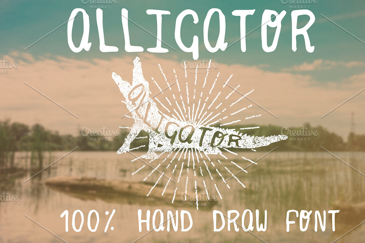 Alligator Hand Draw Font, a Handwritten Font by Luis Quesada Design (Photo 1 of 5)